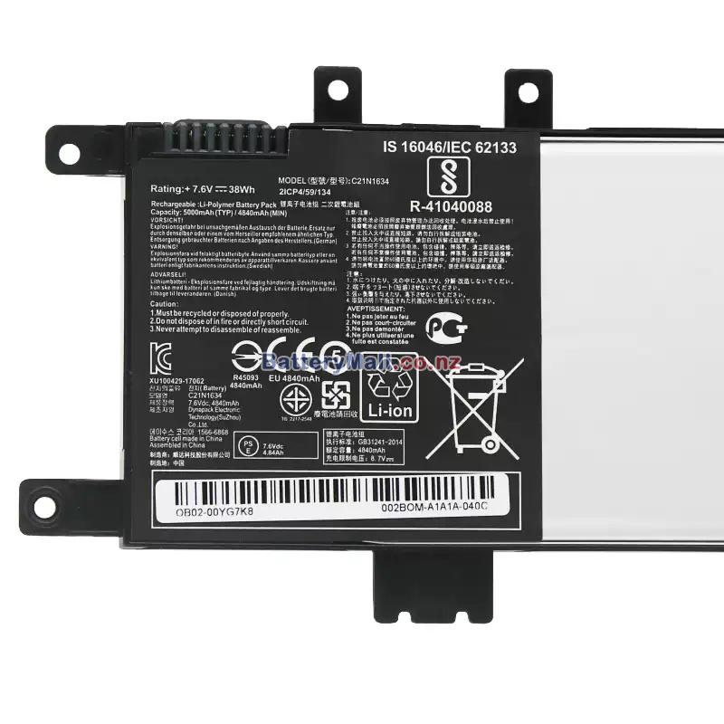 Asus F542UN Replacement battery