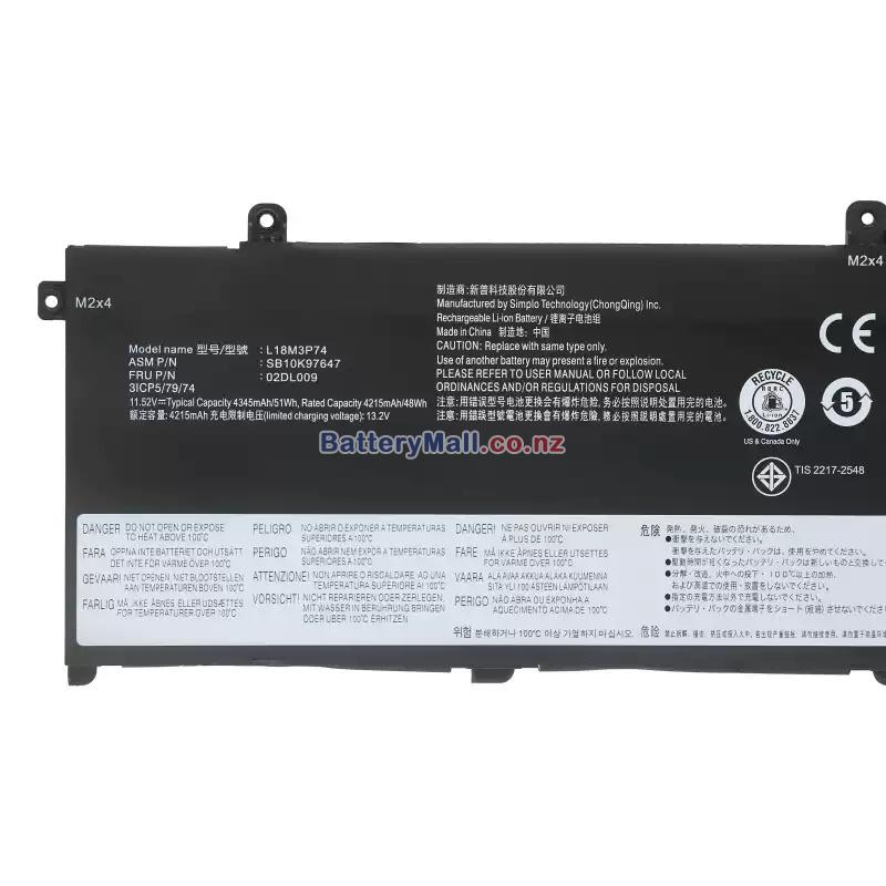 Lenovo ThinkPad T490-20N2006DMX Replacement Battery